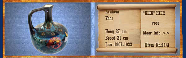 Nr.: 114, Te koop aangeboden sieraardewerk van Arnhemse faience
