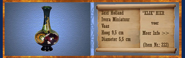 Nr.: 222, Te koop aangeboden sieraardewerk van Zuid Holland Ivora