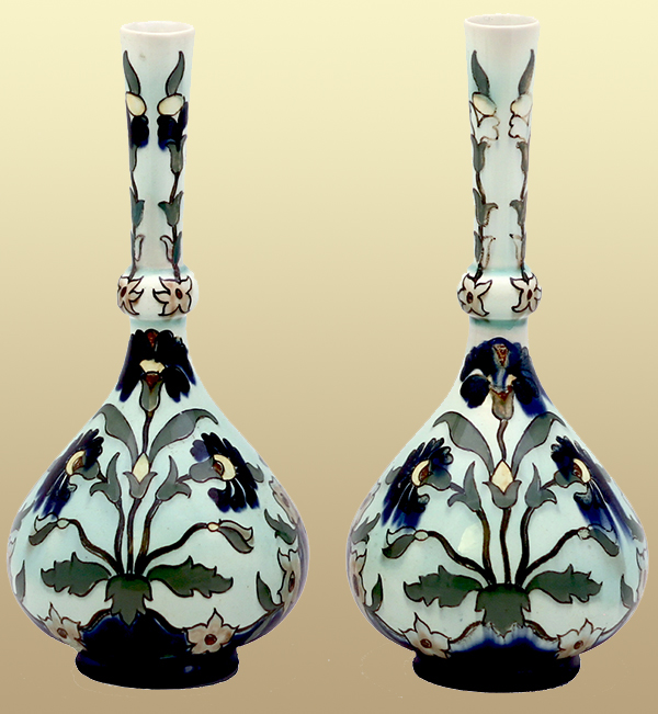 Nr.: 296, Verkocht Rozenburg Perzische flessen (stel)