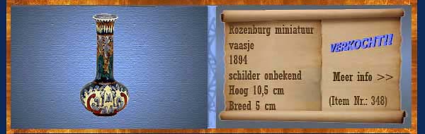 Nr.: 348, Te koop aangeboden sieraardewerk van Rozenburg