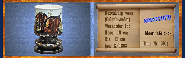 Nr.: 291, Te koop aangeboden sieraardewerk van Rozenburg