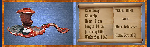 Nr.: 396, Te koop aangeboden sieraardewerk van Rozenburg