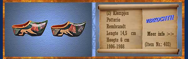 Nr.: 402, Te koop aangeboden sieraardewerk van Rembrandt