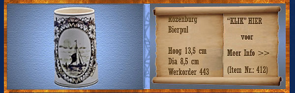 Nr.: 412, Te koop aangeboden sieraardewerk van Rozenburg