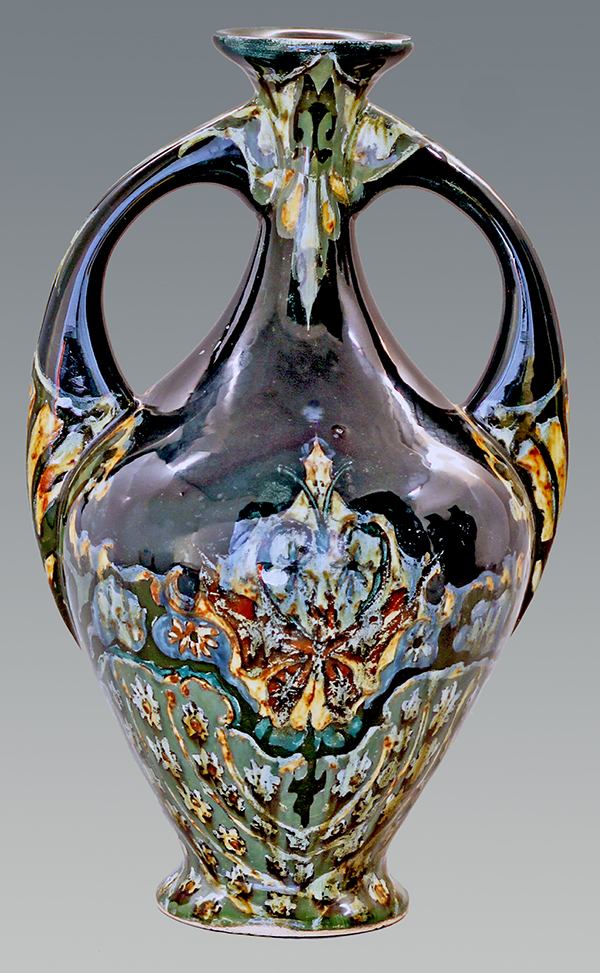 Nr.: 428, Te koop aangeboden Rozenburg Vaas met 2 oren