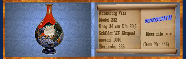 Nr.: 446, Te koop aangeboden sieraardewerk van Rozenburg 