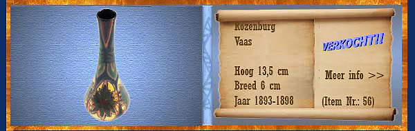 Nr.: 56, Te koop aangeboden sieraardewerk van Rozenburg
