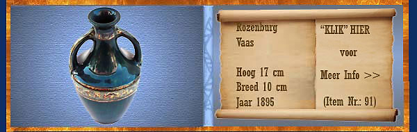 Nr.: 91, Te koop aangeboden sieraardewerk van Rozenburg