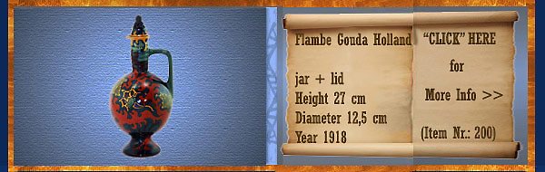 Nr.: 200, On offer decorative pottery of Flambe Gouda