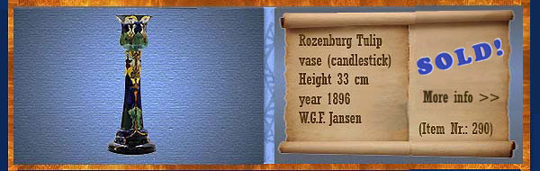 Nr.: 290, On offer decorative pottery of Rozenburg