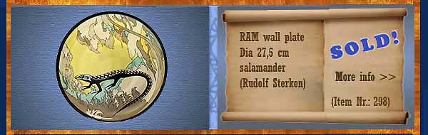 Nr.: 298, On offer decorative pottery of Ram, Description: Plate