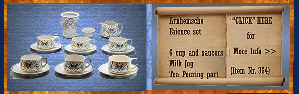 Nr.: 364, On offer decorative pottery of Arnhemse faience