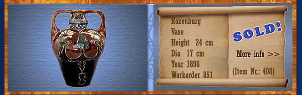 Nr.: 408, On offer decorative pottery of Rozenburg