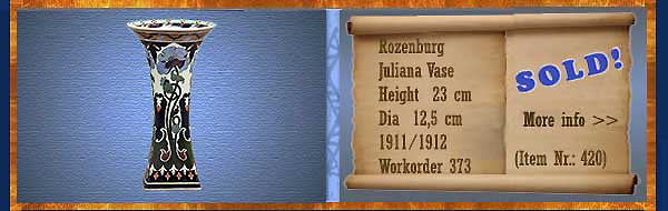 Nr.: 420, On offer decorative pottery of Rozenburg