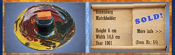 Nr.: 54, On offer decorative pottery of Rozenburg